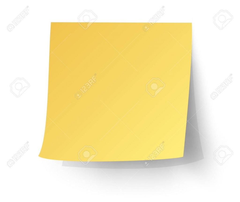 Bilhete post it. Imagem: Internet.