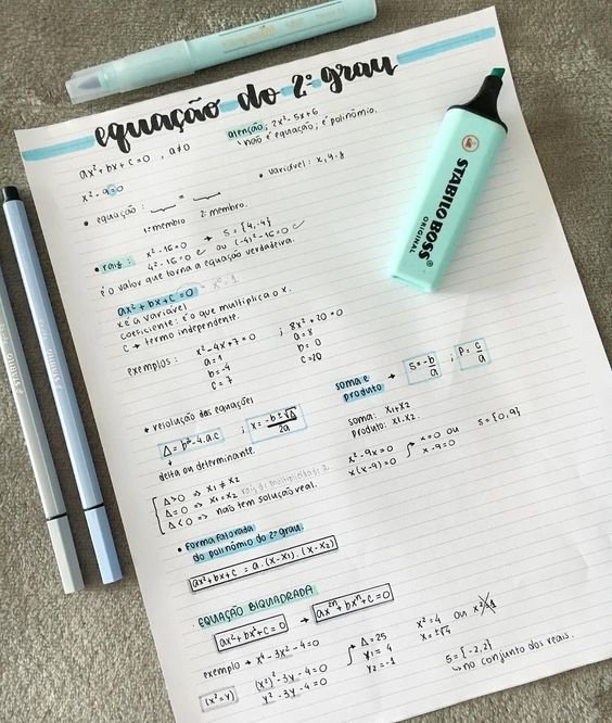 Aula de matemática. Imagem: Pinterest.