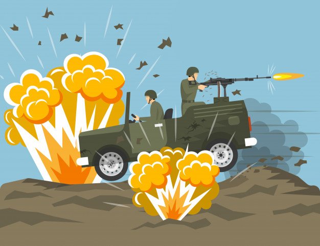 É guerra. Imagem: Free Pik.